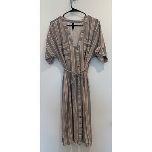 RVCA Midi Button-Up Dress